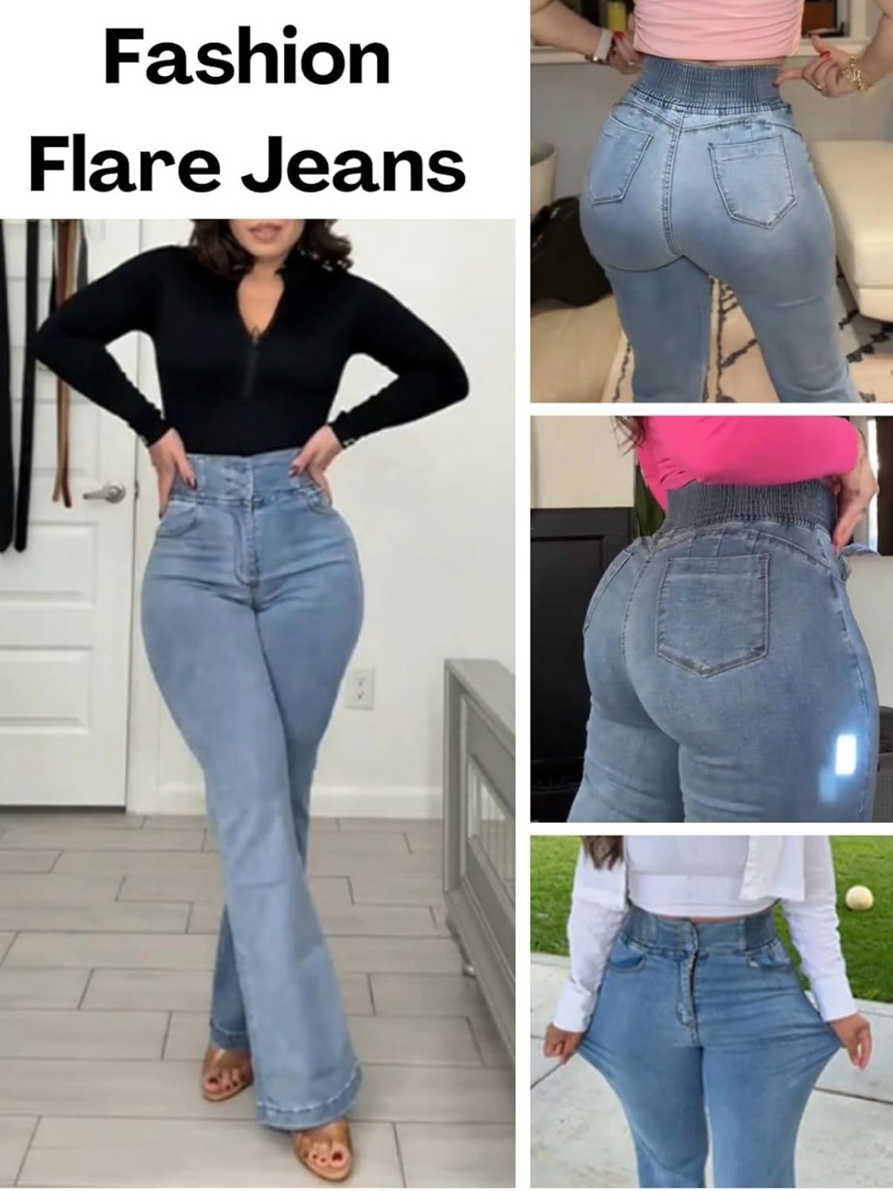 ECHOINE High-Waist Tummy Control Bootcut Button fly Butt lifting XL Jeans NWT - Picture 5 of 14